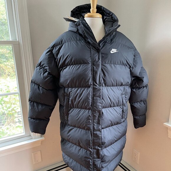 Women's Nike Sportswear Metro Down Puffer Hooded Parka FD8272-010 Size Medium - Picture 1 of 7